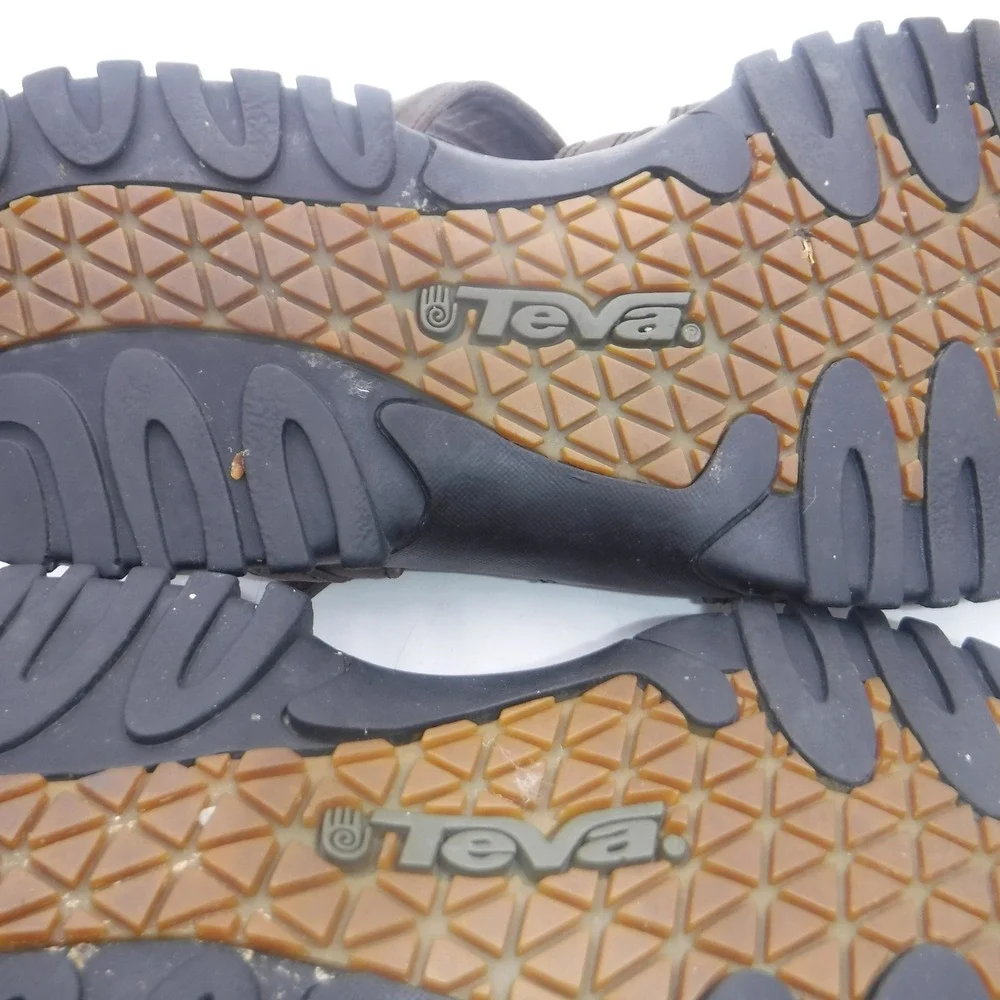 Teva Mens‎ Brown Waterproof Leather Fisherman Sandals Rugged Outdoor Hiking 11
